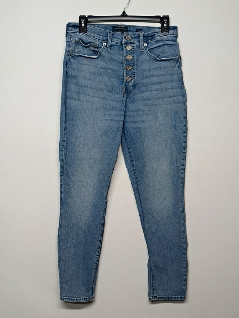 Lucky Brand High-Rise Bridgette Button-Fly Jeans - Light Blue Wash